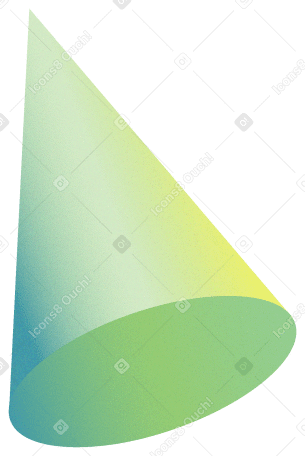 green cone shape Illustration in PNG, SVG
