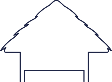 silhouette of house with thatched roof PNG, SVG