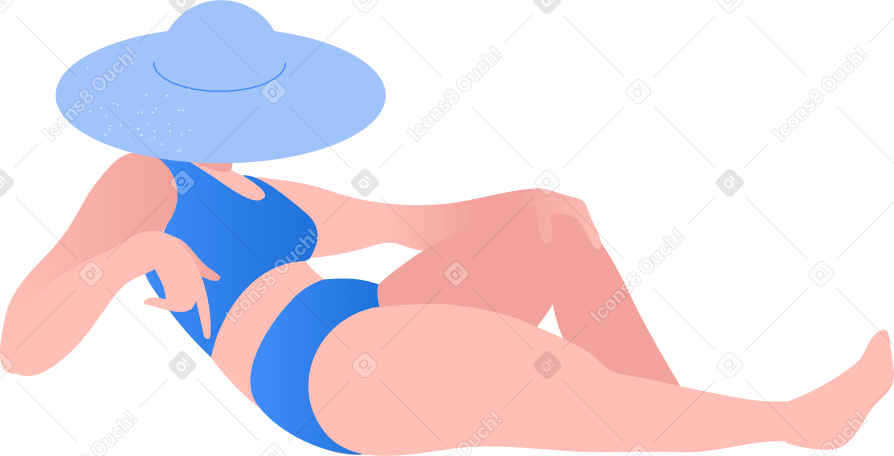 woman in swimsuit Illustration in PNG, SVG