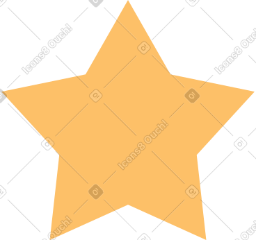 Orange star PNG, SVG