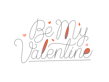 Lettering be my valentine в PNG, SVG