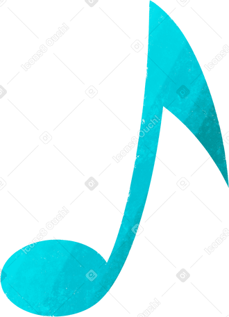 blue musical note PNG, SVG
