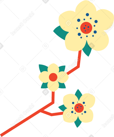 plum blossom Illustration in PNG, SVG