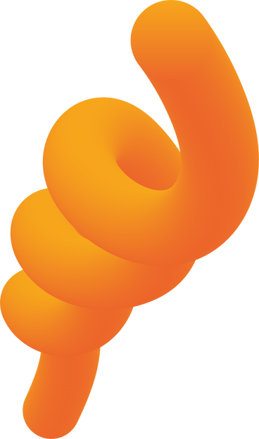 orange curved shape PNG、SVG