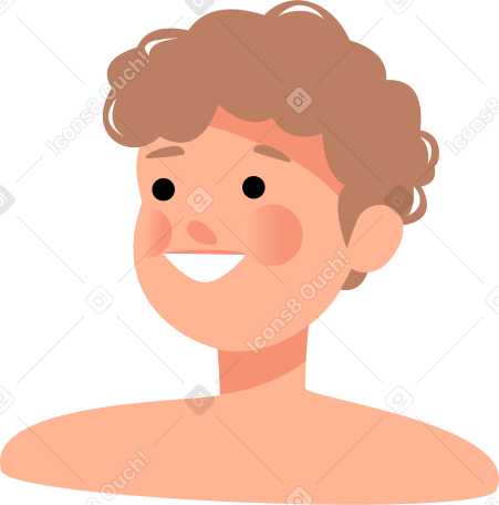 pretty boy face Illustration in PNG, SVG