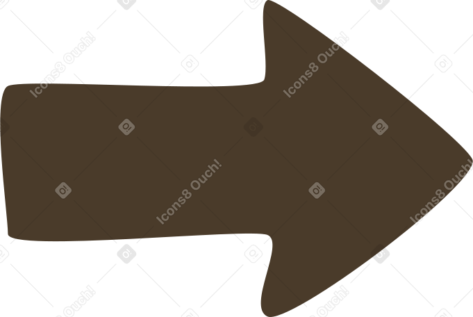 brown arrow shape Illustration in PNG, SVG
