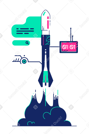 Запуск ракеты в PNG, SVG