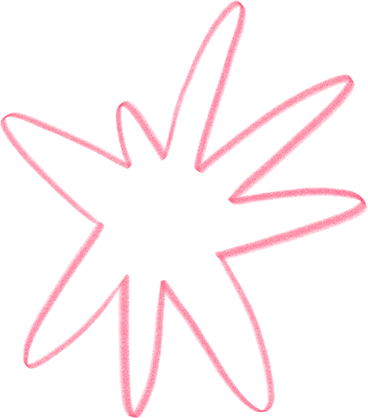 doodle red star PNG, SVG