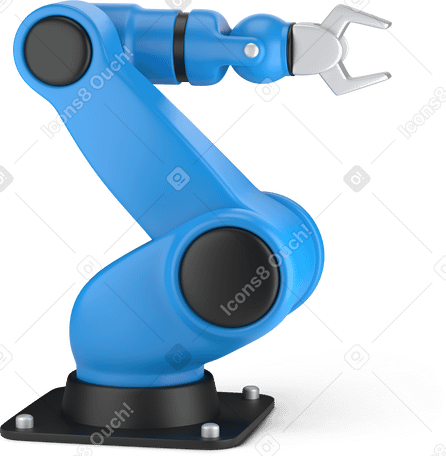 3D robotic arm Illustration in PNG, SVG