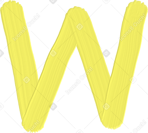 yellow letter w PNG, SVG