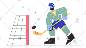 Man playing hockey  PNG, SVG