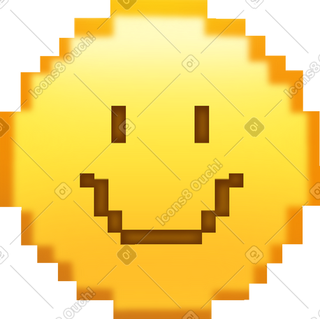 pixel smiley PNG, SVG