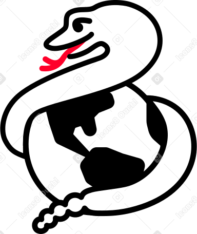 snake on the earth PNG, SVG