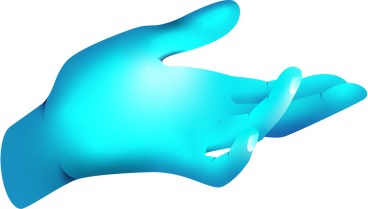푸른 빛에 입체적인 손 PNG, SVG