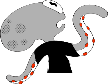 half octopus PNG, SVG