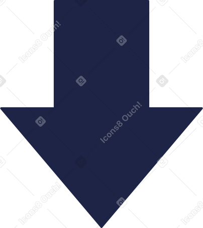 dark blue down arrow Illustration in PNG, SVG