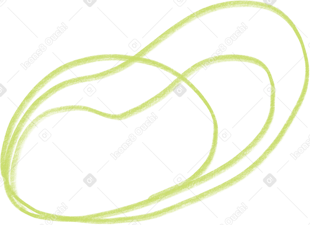 round green line shapes Illustration in PNG, SVG