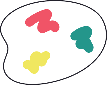 palette with paints PNG, SVG