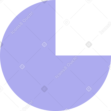 purple chart shape Illustration in PNG, SVG