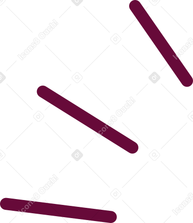 three burgundy lines of motion PNG, SVG