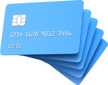 blue credit cards PNG, SVG