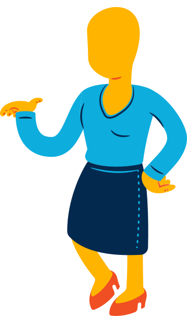 Woman standing PNG、SVG