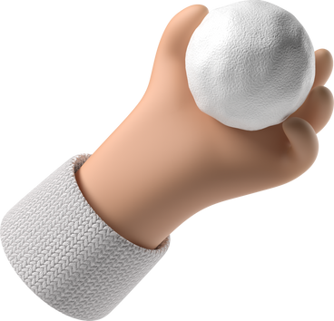 Tanned skin hand holding a snowball PNG, SVG