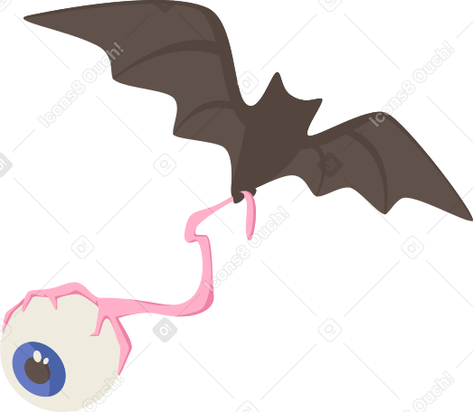 Murciélago con ojo PNG, SVG