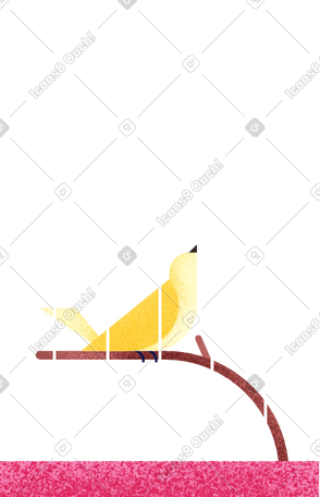 yellow bird in a cage PNG, SVG