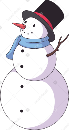 dressed snowman Illustration in PNG, SVG