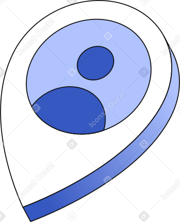 Standortsymbol mit person PNG, SVG