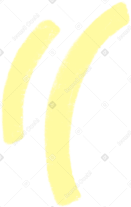 two yellow lines in a semicircle PNG, SVG