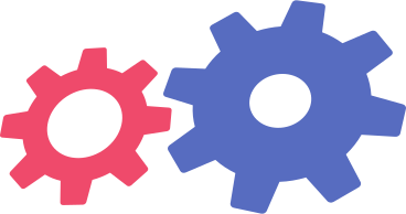 two gears PNG, SVG