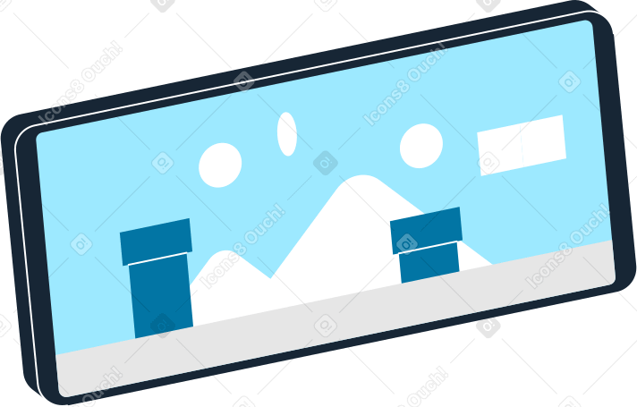 phone with game Illustration in PNG, SVG