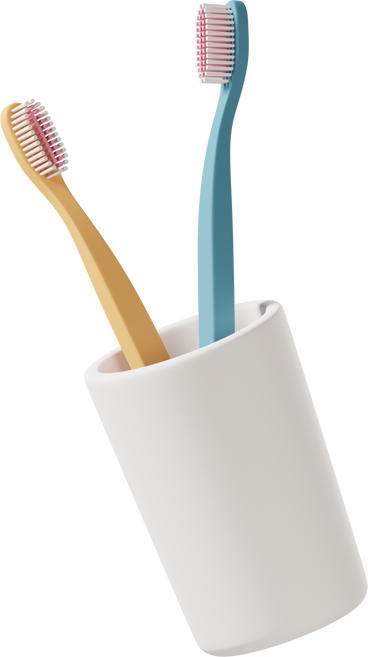 toothbrushes in cup PNG, SVG