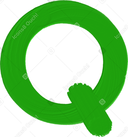 green letter q PNG、SVG