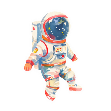 Космонавт, плавающий в невесомости  в PNG, SVG