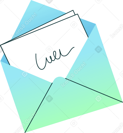 Lettre à l'intérieur de l'enveloppe PNG, SVG
