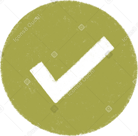 green check mark Illustration in PNG, SVG