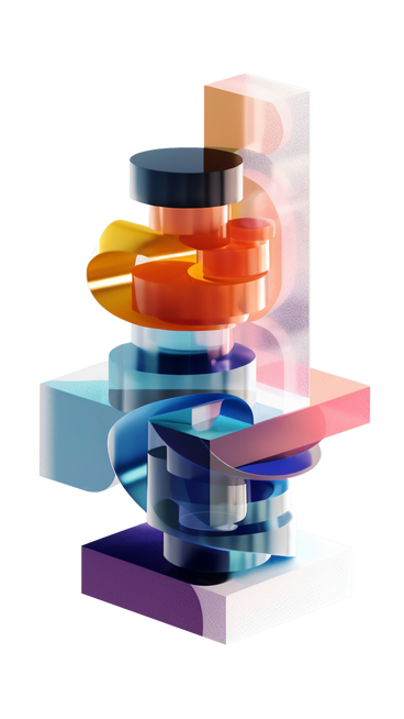 abstract geometrical glass stack PNG, SVG