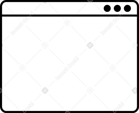 rectangular browser window PNG, SVG