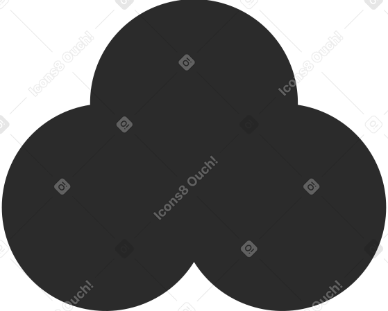 black trefoil PNG, SVG