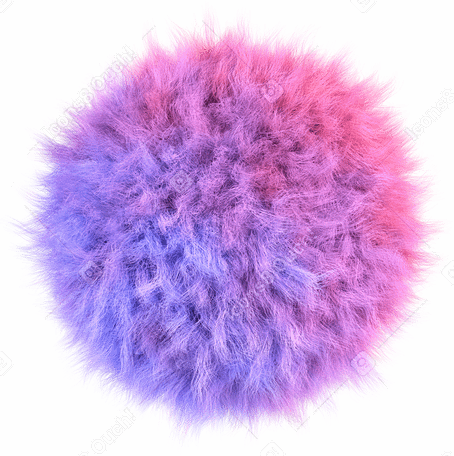 3D fuzzy gradient ball PNG, SVG