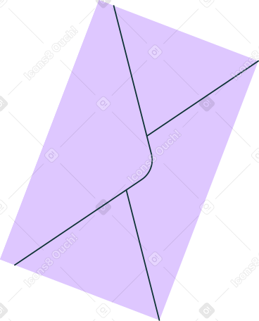 Фиолетовый конверт в PNG, SVG