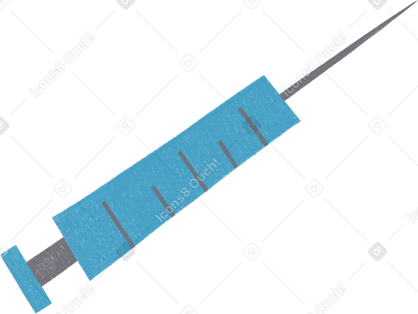blue medical syringe Illustration in PNG, SVG