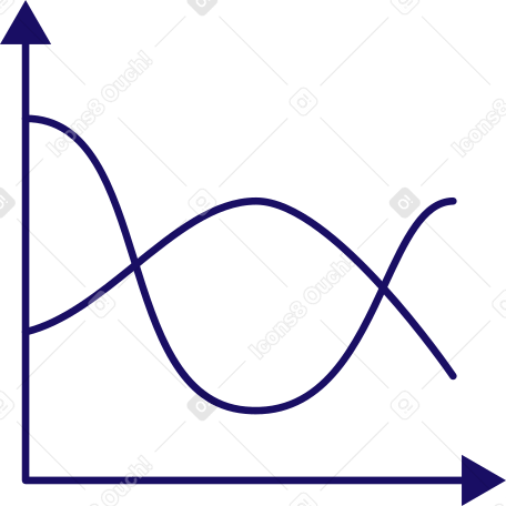 Liniendiagramm PNG, SVG