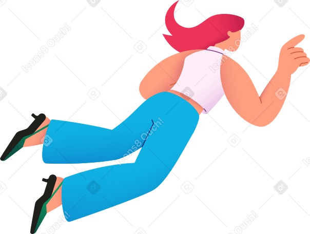 woman floating in the air PNG, SVG