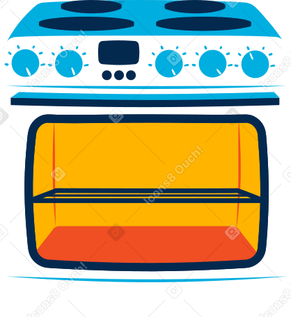 stove Illustration in PNG, SVG
