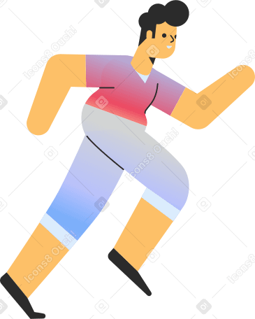 hurrying man Illustration in PNG, SVG