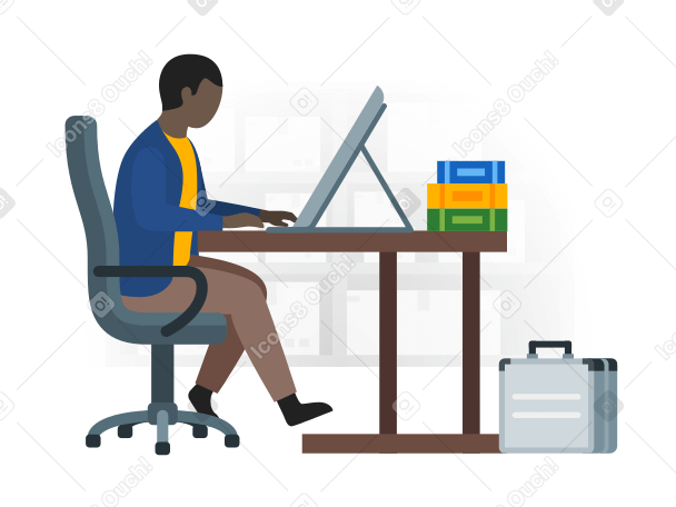 Office worker  Illustration in PNG, SVG